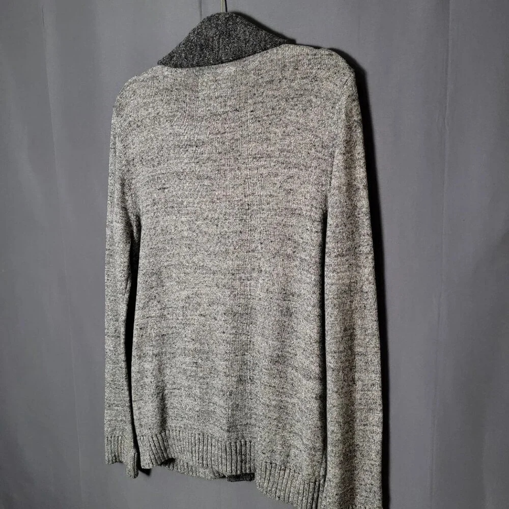 Abercrombie & Fitch Mens Gray Shawl Collar Preppy Cardigan Sweater Small